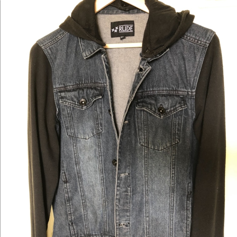 Rude denim hoodie